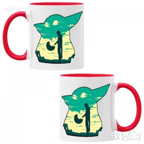 Чаша Star Wars mandalorian baby yoda 1,Керамична Чаша, Кафе Чай, Игра,Изненада,Подарък,Повод,Празник, снимка 5 - Чаши - 38481566