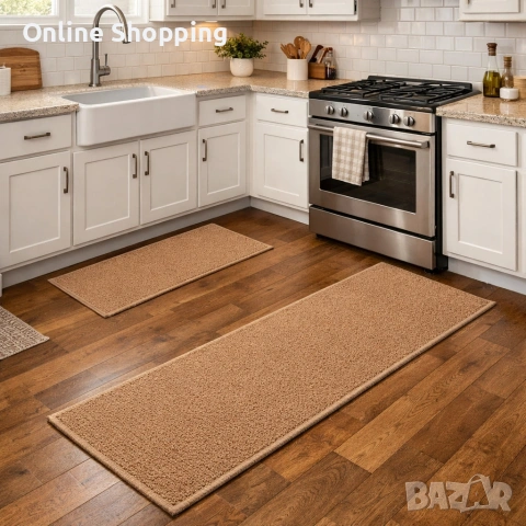Комплект от 2 броя противоплъзгащи кухненски килими, снимка 3 - Други - 53360259