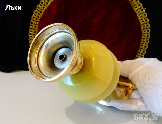 Бронзова ваза,амфора,оникс 1 кг.,позлата. , снимка 7 - Вази - 34181874