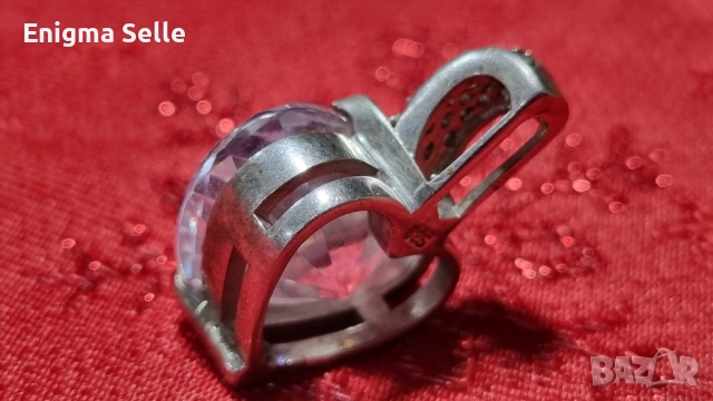 Сребърен медальон, висулка сърце 925, снимка 5 - Колиета, медальони, синджири - 52879023