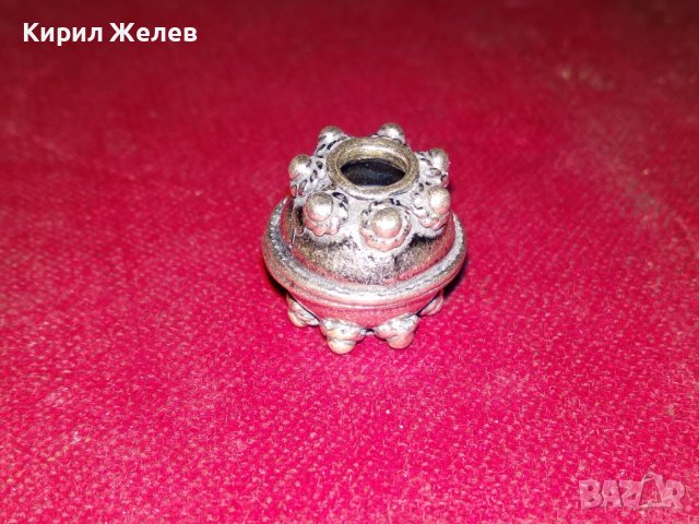 РЯДЪК ПОСРЕБРЕН или СРЕБЪРЕН ЕЛЕМЕНТ ЗВЕНО ТОПЧЕ от СТАРА БРОЕНИЦА с ГРАНУЛАЦИЯ и МАРКИРОВКА 35464, снимка 5 - Антикварни и старинни предмети - 39267200