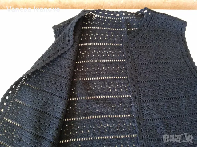 Черен елек на една кука, снимка 5 - Елеци - 47921278