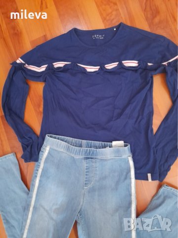 Блузка с дънков клин, снимка 3 - Детски комплекти - 34119647
