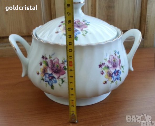 Стар български порцелан сервиз за хранене чинии , снимка 10 - Антикварни и старинни предмети - 35849370