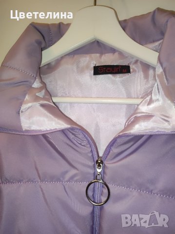 Дамско яке в цвят люляк размер М цена 32,99 лв. + подарък оригинална шапка PUMA в цвят люляк, снимка 2 - Якета - 42796790