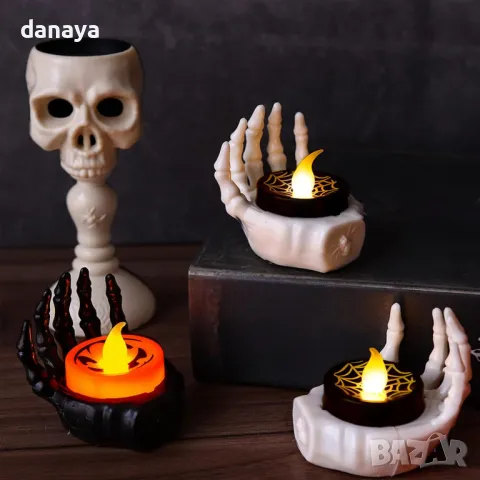 5221 Мини електронна светеща ръка със свещ Halloween декорация, снимка 2 - Декорация за дома - 47445098