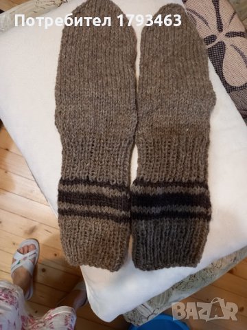 Ръчно плетени мъжки чорапи 43 размер, снимка 1 - Мъжки чорапи - 39368264