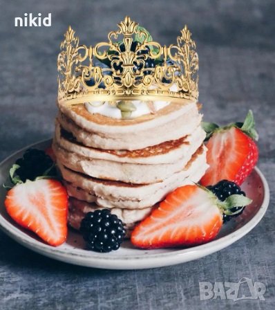 Корона Тиара метална за украса декор на торта парти сребрист златист меден цвят, снимка 6 - Други - 27713898