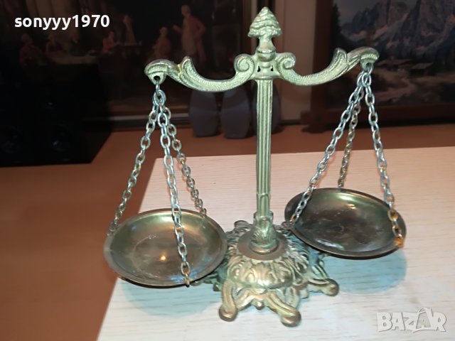 везни-мед/месинг-внос франция 0701231915, снимка 3 - Антикварни и старинни предмети - 39224368