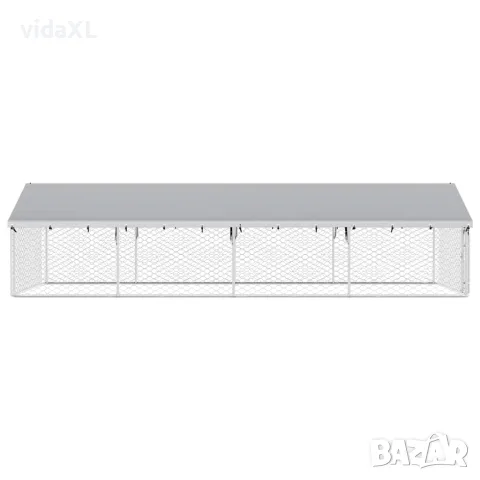 vidaXL Дворна клетка за кучета с покрив, 600x300x150 см, снимка 8 - За кучета - 56146183