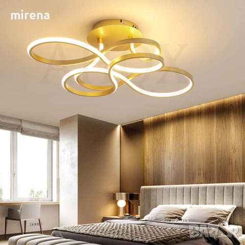 LED лед модерна арт спирална димируема таванна лампа полилей, снимка 2 - Полилеи - 40446810