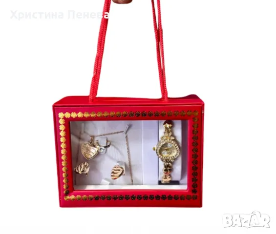 Луксозен дамски комплект часовник с бижута 4в1, идеалният подарък за изискани дами, снимка 6 - Бижутерийни комплекти - 49154465