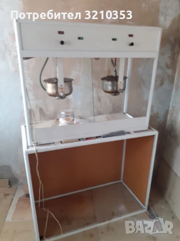 Двойна машина за пуканки на газ. Захранване на 12V и 220V, снимка 2 - Други машини и части - 49338522