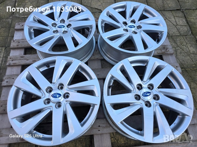 Лети джанти 16ки 5х100 Subaru +TMPS, снимка 3 - Гуми и джанти - 53293018
