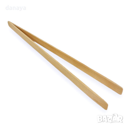 4542 Дървена дълга щипка за скара, 41 см