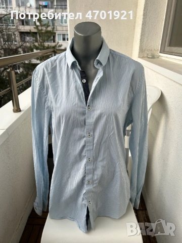 Мъжка синя риза Verri, снимка 4 - Ризи - 53136901