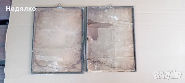 2бр стари литографии,Спасителя и Божията майка, снимка 5 - Антикварни и старинни предмети - 42686807
