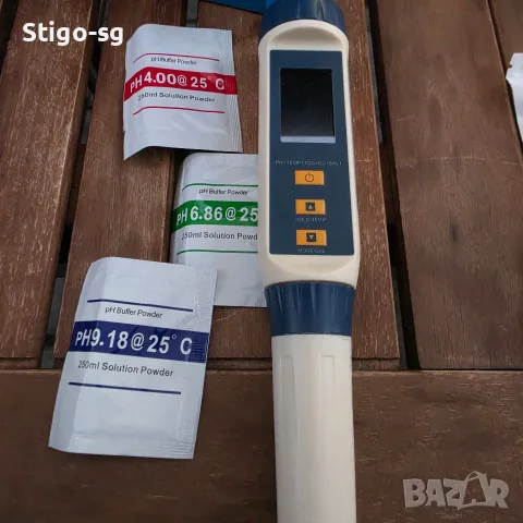 5 в 1 тестер за вода - pH/TDS/EC/Соленост/Температура, снимка 2 - Басейни и аксесоари - 55971338