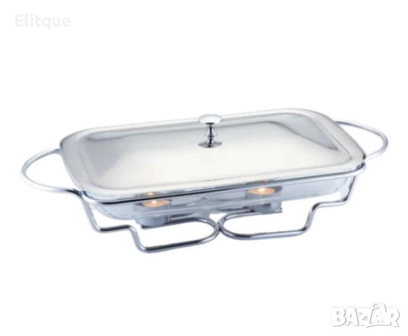 Съд за затопляне Bohmann, 3л. правоъгълен, 2свещи, Стоманен капак, Стъкло, Инокс, снимка 8 - Други - 52448635