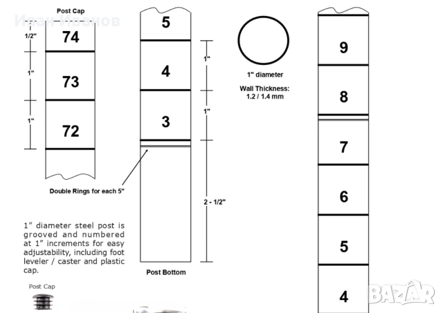  Метални стелажи от неръждаема стомана 304, снимка 2 - Стелажи и щандове - 54111752