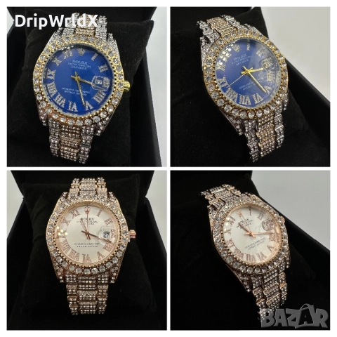 Rolex Datejust 40mm Мойсанит Диаманти Римски Циферблат Различни Модели, снимка 11 - Дамски - 52938615