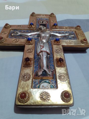 Кръст - Емайл - Morató - Исус Христос, снимка 7 - Антикварни и старинни предмети - 38497223