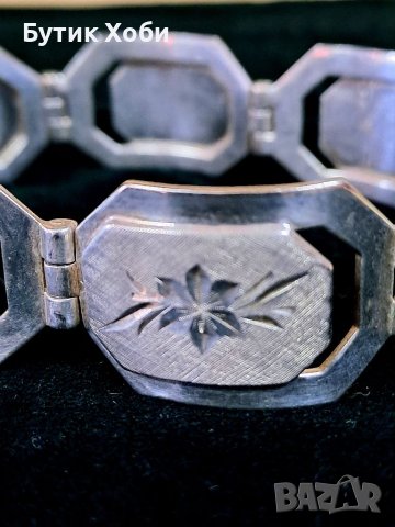 Винтидж сребърна гривна унисекс, снимка 5 - Антикварни и старинни предмети - 40578980