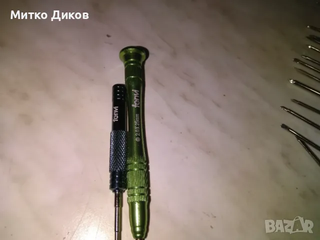 Комплект 18 броя часовникарски и златарски малки отвертки кръстати,прави и други, снимка 11 - Други - 48572441