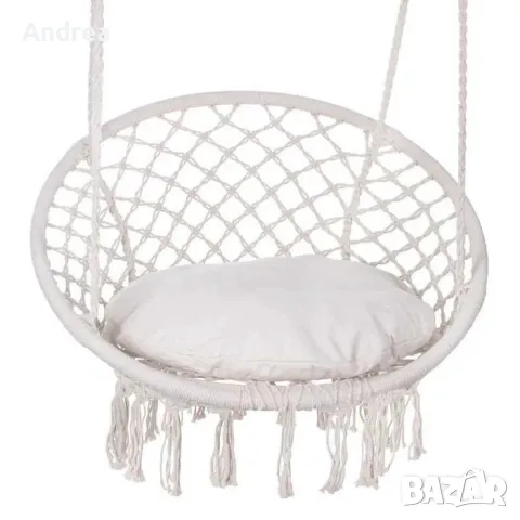 Висяща въжена люлка хамак за дом и градина, снимка 2 - Градински мебели, декорация  - 49622241