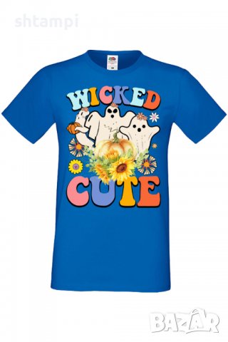 Мъжка тениска Wicked cute,Halloween,Хелоуин,Празник,Забавление,Изненада,Обичаи,, снимка 4 - Тениски - 38137624