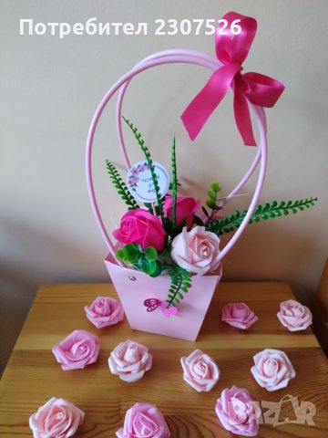 Сапунени рози , снимка 5 - Изкуствени цветя - 44343568