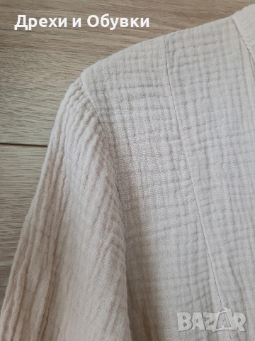 Бежова рокля памучна материя , снимка 3 - Рокли - 54153992