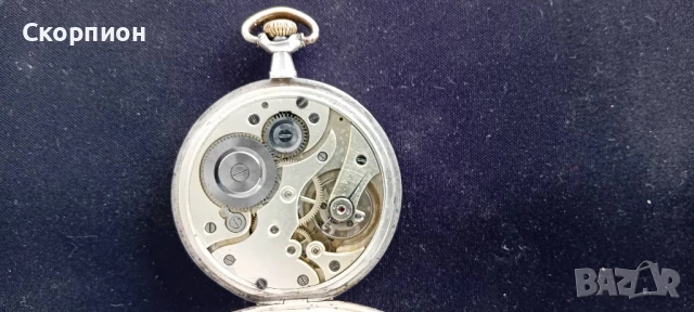 Швейцарски джобен СРЕБЪРЕН часовник - Класика в жанра - Рядък, снимка 5 - Джобни - 49032376