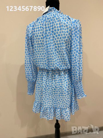 Ефирна рокля в небесно синьо, снимка 4 - Рокли - 40445341