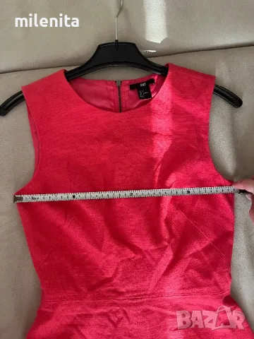 Много красива коралова рокля на HM 36/Sразмер, снимка 4 - Рокли - 49840158