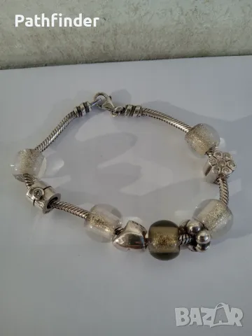 Сребърна гривна Пандора сребро 925, снимка 5 - Гривни - 47840165