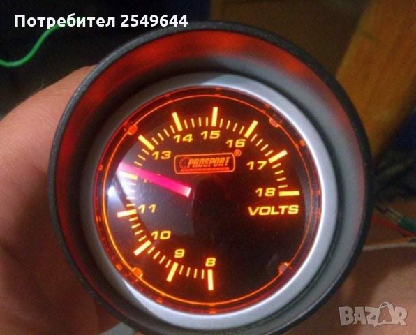 Измервателен уред Prosport volts 52mm, снимка 1 - Аксесоари и консумативи - 31559805