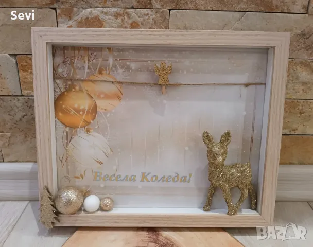 Коледна рамка с 3Д декорация!, снимка 2 - Декорация за дома - 47361200