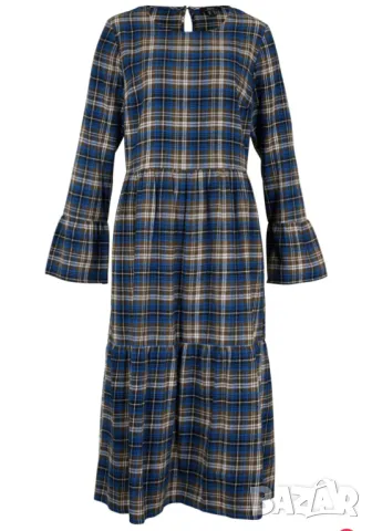 Макси памучна рокля каре bpc, снимка 5 - Рокли - 49684302