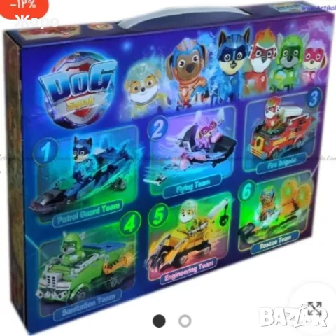 КОНСТРУКТОР ГЕРОИТЕ ПЕС ПАТРУЛ 6В1 MG1040-4, снимка 3 - Конструктори - 47627137