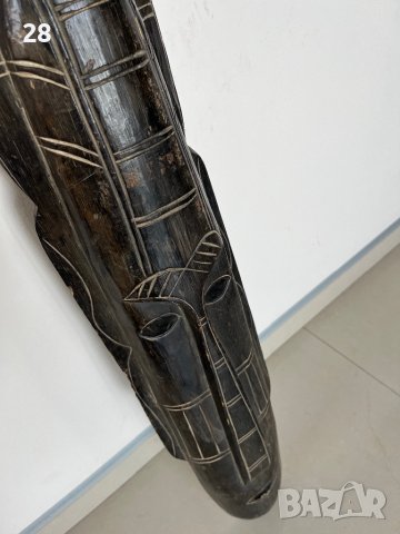Голяма дървена маска 100см ръчно изработена, снимка 1