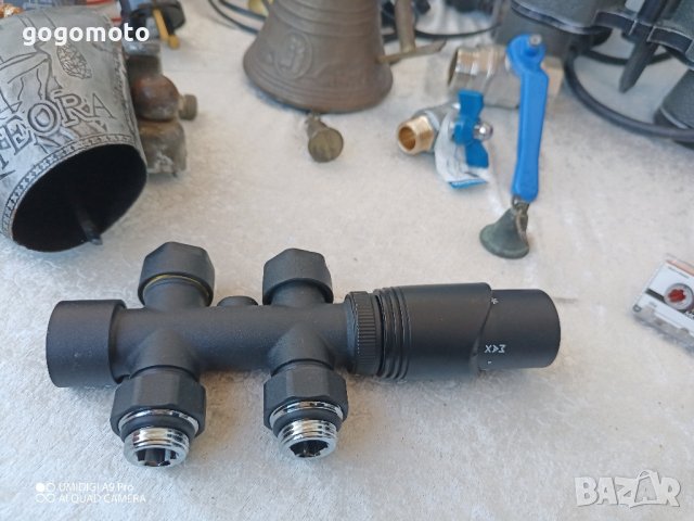 Термостатен радиаторен вентил за двутръбна инсталация 50мм с термоглава, ъглов с адаптор за ф16х2мм, снимка 6 - Други стоки за дома - 44148011