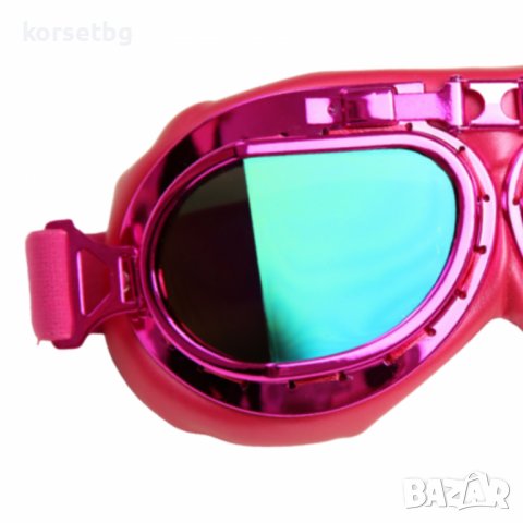 Розови мото очила 25043 - Ликвидация!, снимка 2 - Слънчеви и диоптрични очила - 37740910