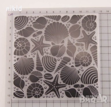 Морско дъно пластична пластмасова папка за релеф двойна слепваща текстура за фондан и scrapbook , снимка 2 - Други - 31804535