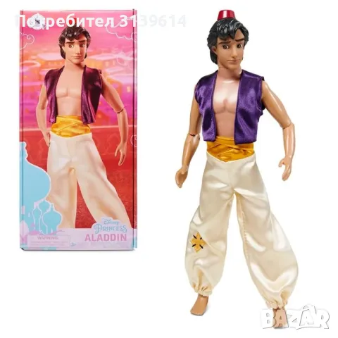 Луксозна оригинална Disney кукла Аладин Aladdin, снимка 4 - Кукли - 50363030