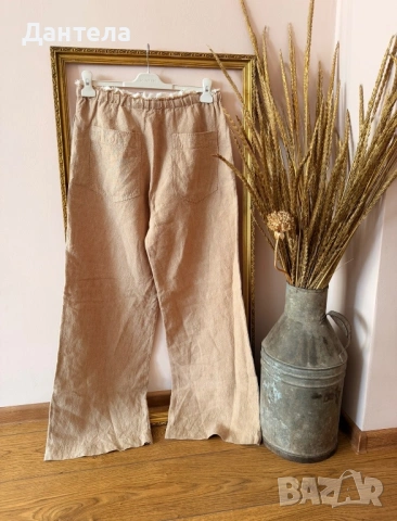 ZARA Нов дамски ленен панталон, снимка 12 - Панталони - 54217052