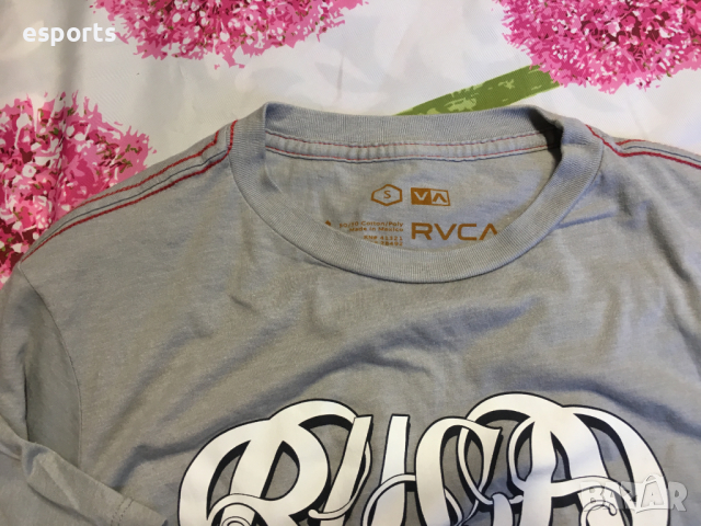 Мъжка тениска RVCA Slogan Light Grey размер М, снимка 3 - Тениски - 25975394