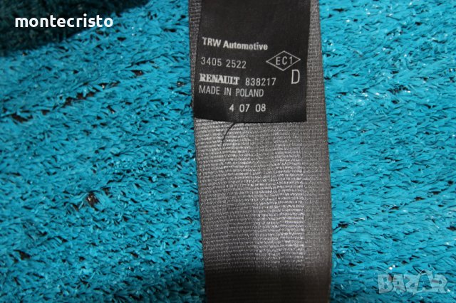 Преден десен колан Renault Clio III (2005-2013г.) хечбек 5 врати / Рено Клио, снимка 9 - Части - 39805589