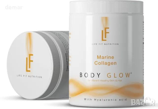 Морски колаген Body Glow на прах, 10 000 mg с хиалуронова киселина и витамин C, 300 грама, снимка 6 - Хранителни добавки - 49112836