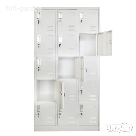 Метален шкаф за багаж с петнадесет отделения  185/90/40см, снимка 2 - Гардероби - 16371870